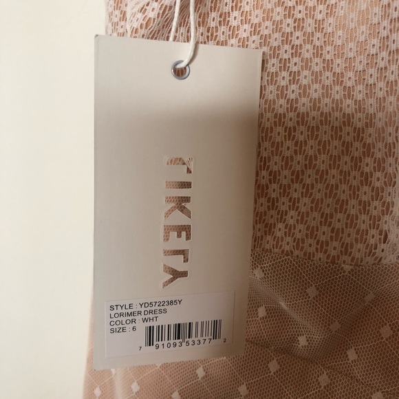 LIKELY Lori Mee white nude lace dress NWT - Picture 7 of 7